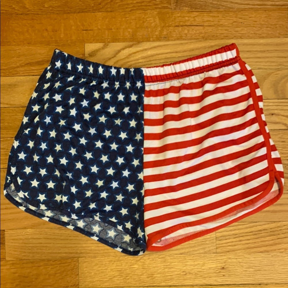 Red, white and blue shorts